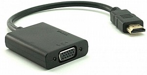 מתאם מחיבור HDMI לחיבור VGA עם יציאת שמע 3.5 מ''מ מתאם מחיבור HDMI לחיבור VGA עם יציאת שמע 3.5 מ''מ